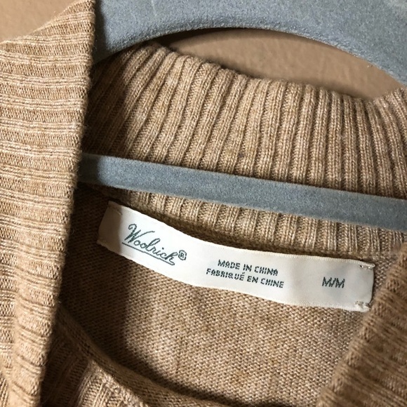 Woolrich wildview crew fair isle sweater wool alpaca brown size medium - Picture 4 of 5